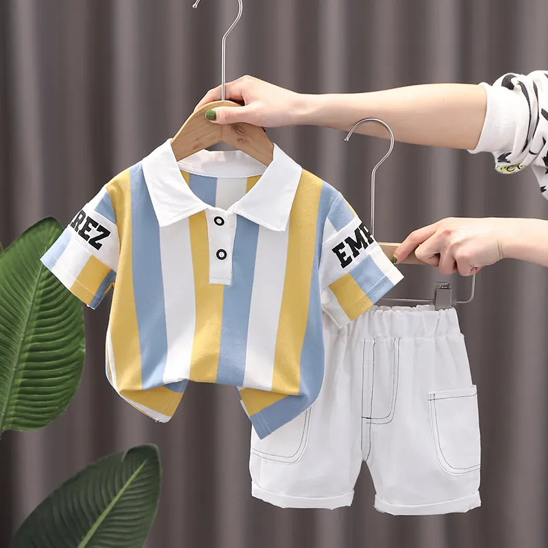 Kids' Pure Cotton Polo Shirt and Pant Set, 1 to 10 Years