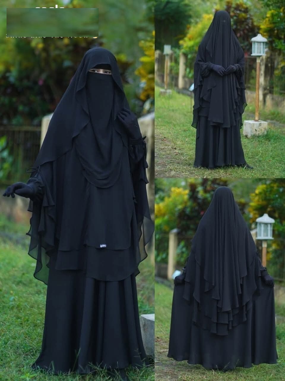 Asia Borka Full Set with Hijab and Niqab, 2 Colours