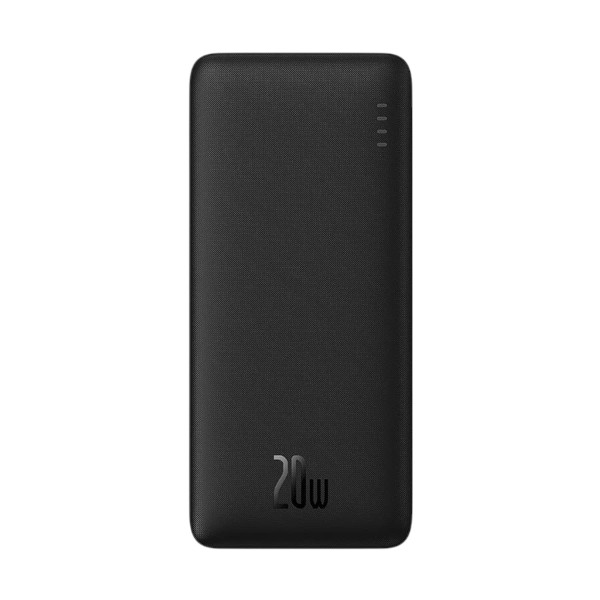 Baseus Airpow PPQD090001 10000mAh 20W পাওয়ার ব্যাংক, USB-A to Type-C ক্যাবল সহ (কালো)