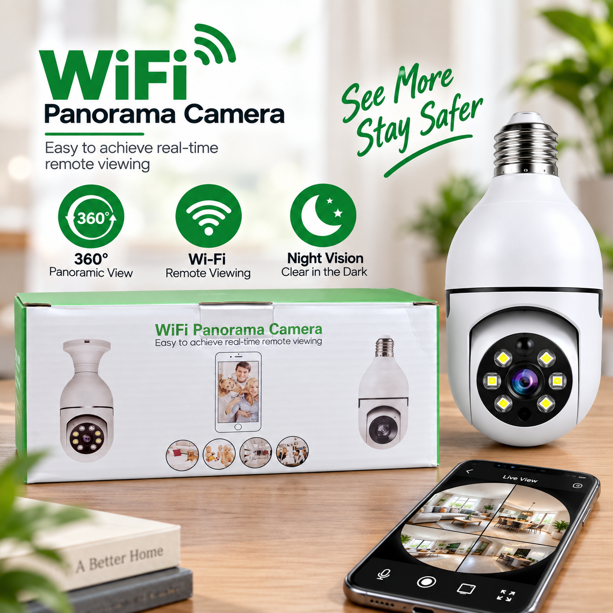 WiFi Panorama Bulb Camera