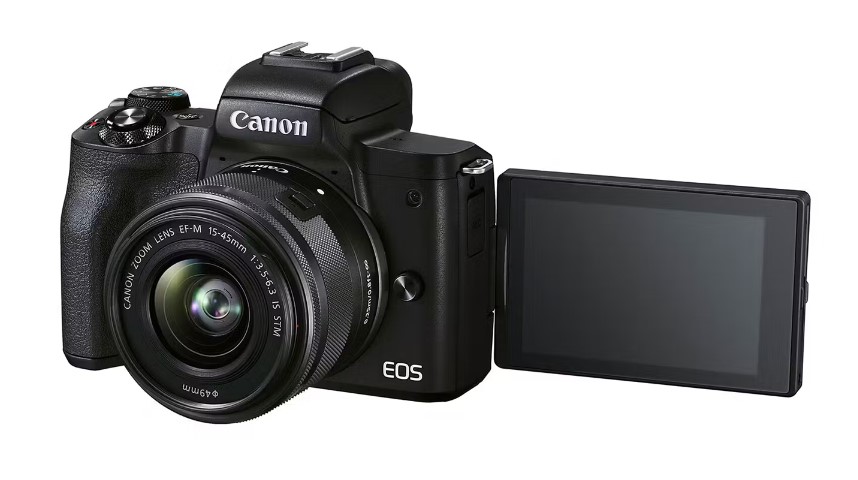 Canon EOS M50 Mirrorless Digital Camera, 24.1 MP, 4K, Auto Focus 15-45mm STM Lens