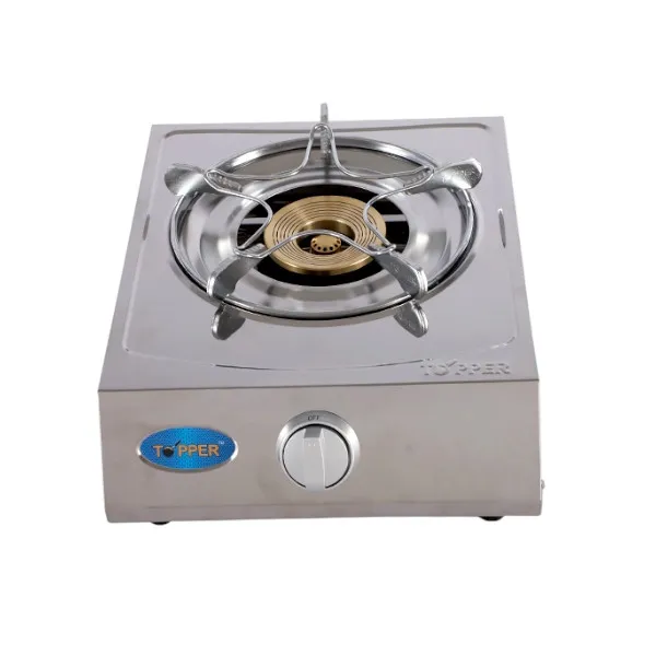 TOPPER Daisy সিঙ্গেল স্টেইনলেস স্টিল অটো গ্যাস স্টোভ LPG