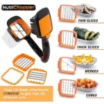 Nicer Quick Dicer স্টেইনলেস স্টিল 5-ইন-1 ফল ও সবজি কাটার সেট