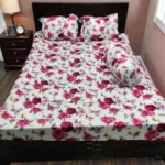4 Piece Twill Cotton King Size Bed Sheet Set, 4 Colours