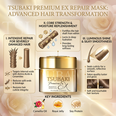 Tsubaki Premium Ex Repair Mask 180g (Japan)