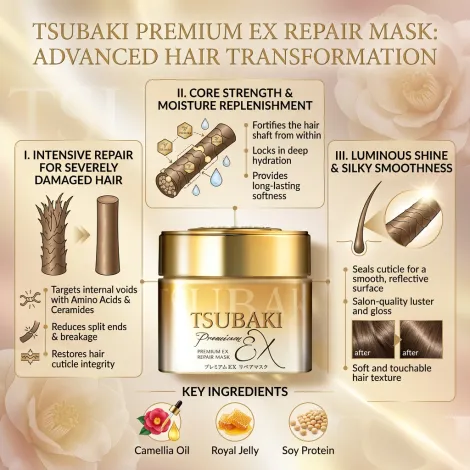 Tsubaki Premium Ex Repair হেয়ার মাস্ক 180g