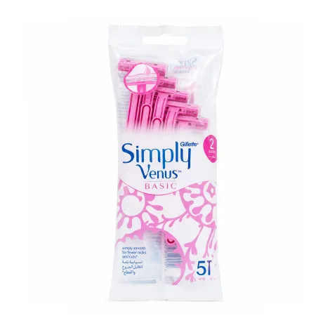 Gillette Simply Venus Basic মেয়েদের ডিসপোজেবল রেজার 5 পিস