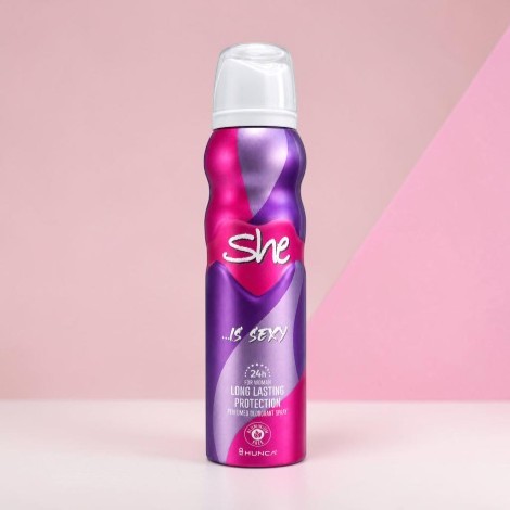 She Is Sexy Long Lasting Protection Perfumed Deodorant Spary 150ml (Turkey)