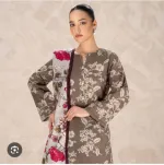 Digital Print Cotton Silk Three Piece, 6 Colours, Sizes 36 to 46