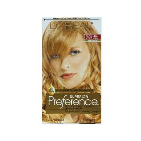 L'Oreal Paris Superior Preference হেয়ার কালার 9 GR Light Reddish Blonde, লালচে হালকা ব্লন্ড
