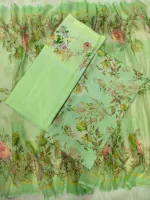 Risika Silk Unstitched Three Piece with Floral Print