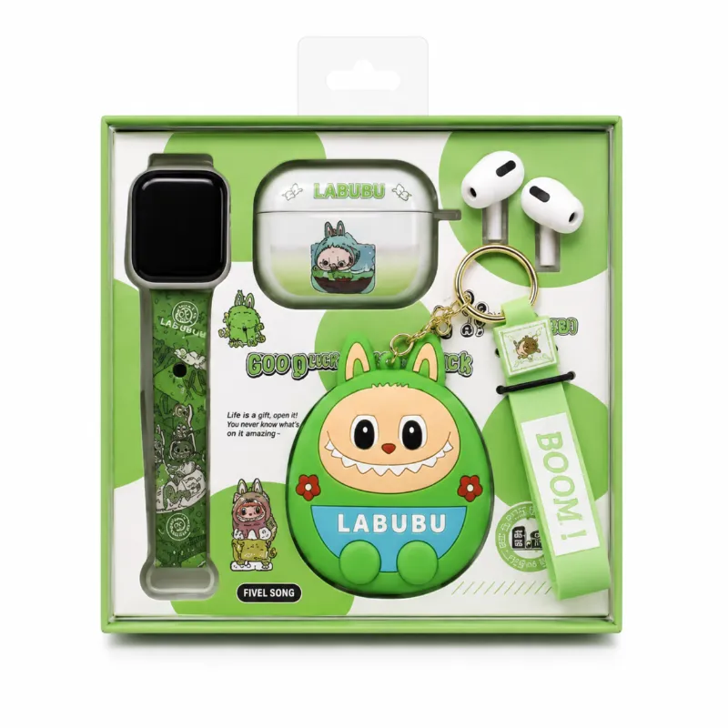 Pop Mart Labubu 2-in-1 গ্যাজেট সেট - TWS ইয়ারবাডস ও স্মার্টওয়াচ স্ট্র্যাপ
