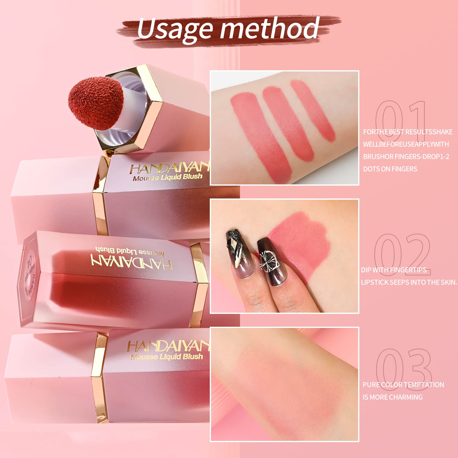 Handaiyan মুস লিকুইড ব্লাশ 7 ml (Love Cake)