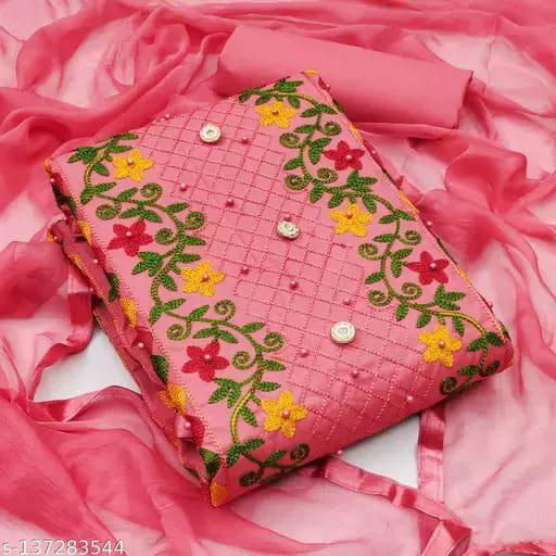 Full Body Aari Embroidery Three Piece, Free Size