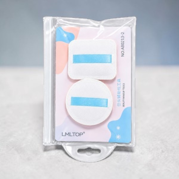 Lmltop Round + Square Cushion Puff Set (2pcs)