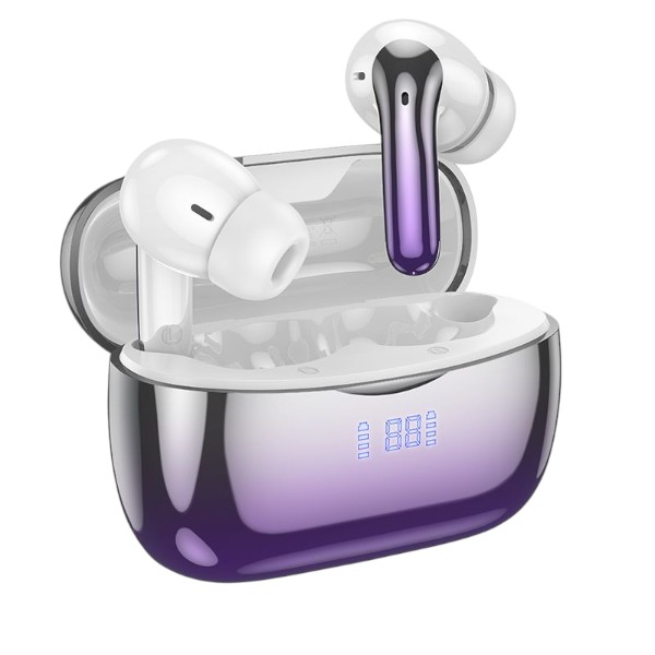 Hoco EQ16 ANC+ENC TWS Wireless Bluetooth Earbuds – Purple Glaze