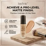 Technic Pro Finish ম্যাট ফিক্স ফাউন্ডেশন 30ml - Beige