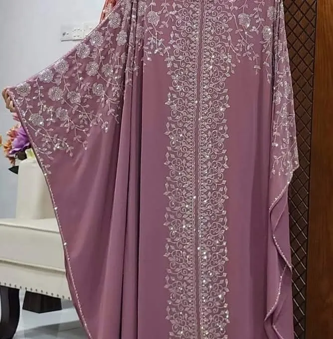 স্টোন ওয়ার্ক হিজাব বোরকা সংযুক্ত কোটিসহ, সাইজ 52 থেকে 56