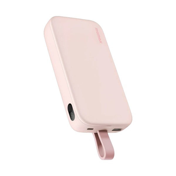 Momax PD5 20,000mAh 22.5W পাওয়ার ব্যাংক, Type-C কেবলসহ – গোলাপি