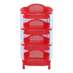 Style Fence Rack 4 Step (Big) - Red & White