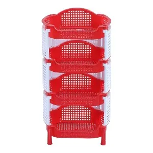 RFL Style Fence র‍্যাক 4 স্টেপ (বড়) লাল ও সাদা