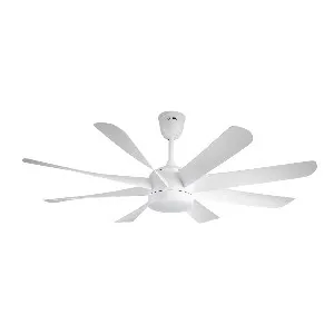 Qulik Helix UL 60 ইঞ্চি মডার্ন ডেকোরেটিভ সাইলেন্ট ABS ব্লেড আন্ডার-লাইট রিমোট সিলিং ফ্যান (সাদা) Q-6522-W