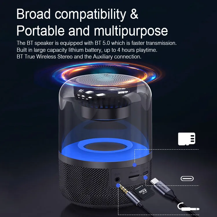 Z5 RGB মিনি পোর্টেবল ওয়্যারলেস ব্লুটুথ স্পিকার – 5W, LED লাইট ইফেক্ট সহ