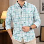 পিওর কটন চেক কনট্রাস্ট শার্ট