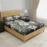 3D ডিজাইন ভেলভেট বেড শিট, বালিশ কভারসহ সেট