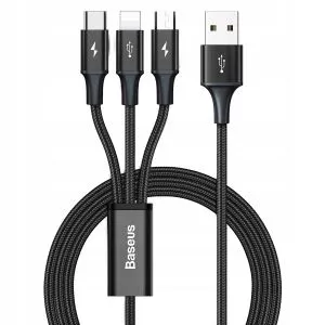 Baseus Rapid Series 3-in-1 3.5A 1.2M ফাস্ট চার্জিং কেবল Type-C