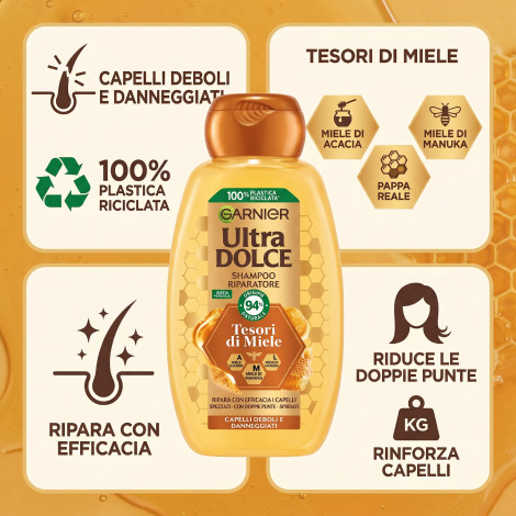 Garnier Ultra Dolce Tesori di Miele Shampoo 250ml (France)
