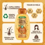Garnier Ultra Dolce Tesori di Miele মধুযুক্ত শ্যাম্পু 250ml