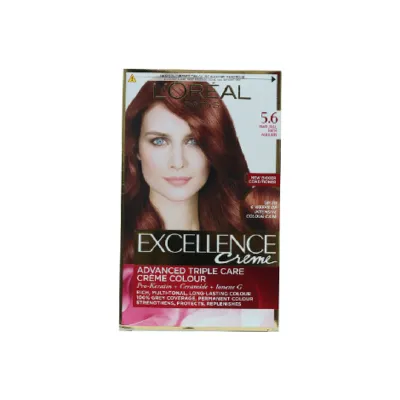 L'Oreal Excellence Creme ট্রিপল কেয়ার হেয়ার কালার - 5.6 Natural Rich Auburn