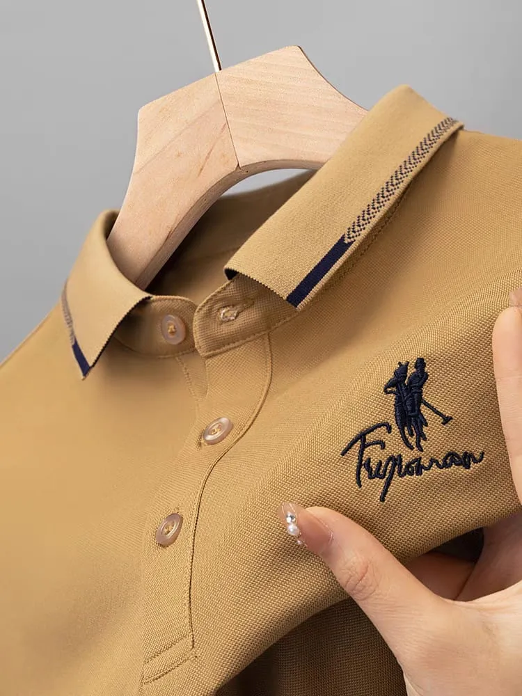 Men's Cotton Spandex Polo Shirt, 220 GSM, Size M, 3 Colours