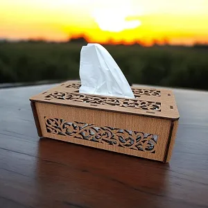 কাঠের টিস্যু বক্স