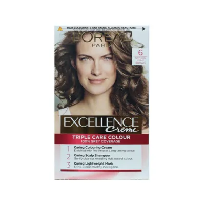 L'Oreal Excellence Creme Triple Care হেয়ার কালার 6 ন্যাচারাল লাইট ব্রাউন