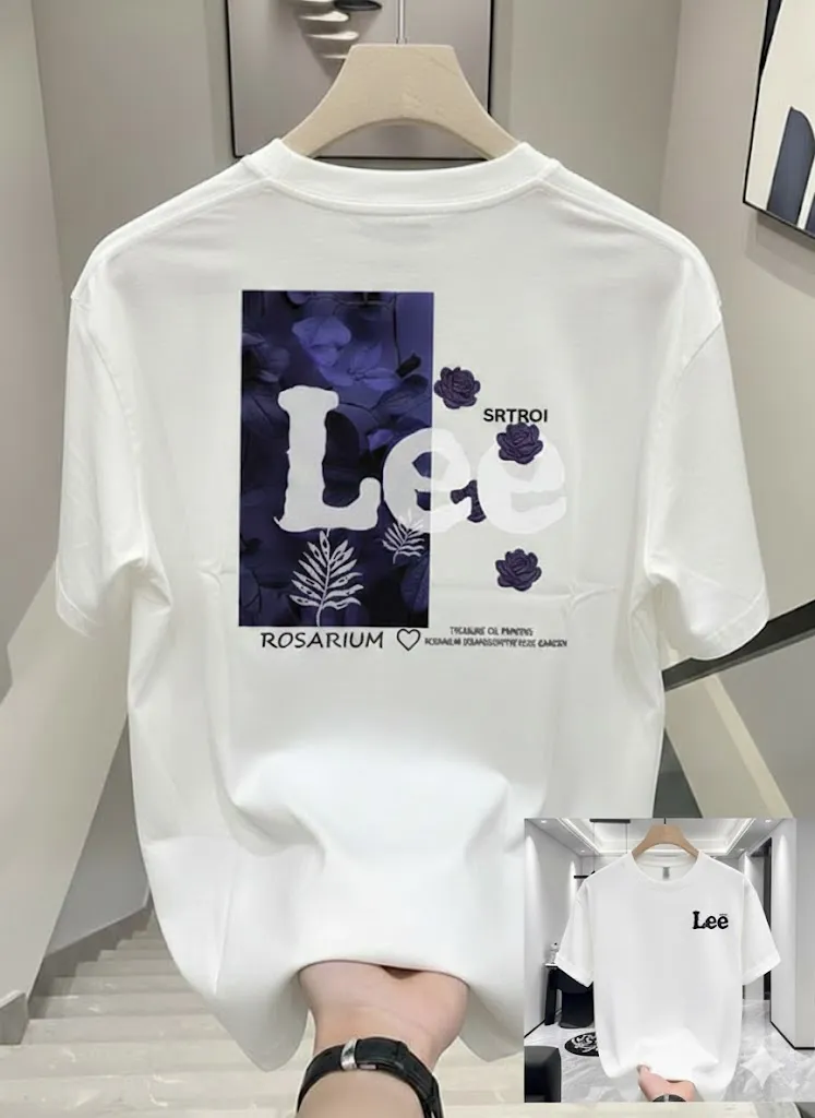 Men's Breathable Cotton-Spandex Drop Shoulder Tee with DTF Print