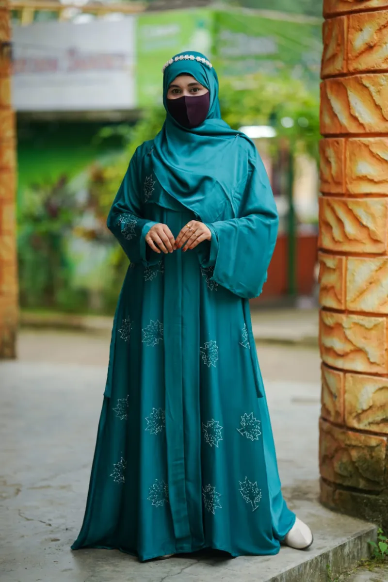 Afran Fabric Stone Work Borka, Hijab Not Included