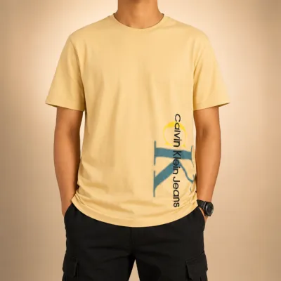 Export Brand সামার টি-শার্ট - হলুদ