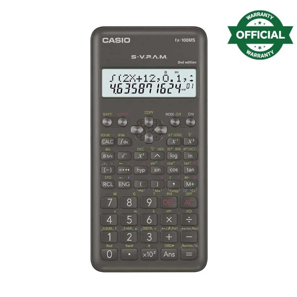 CASIO FX-100MS-2 12 Digit (10 & 2) 2nd Edition Scientific Calculator