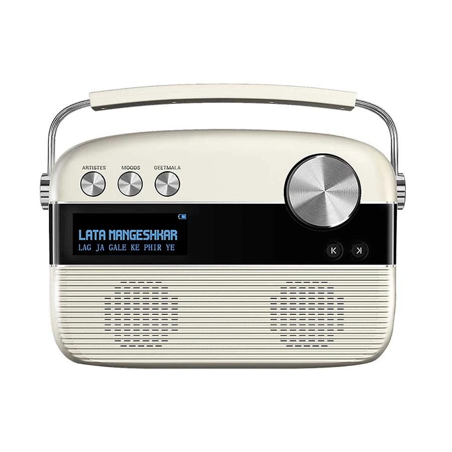 Saregama Carvaan Hindi 5000 Song Portable Music Player Porcelain White