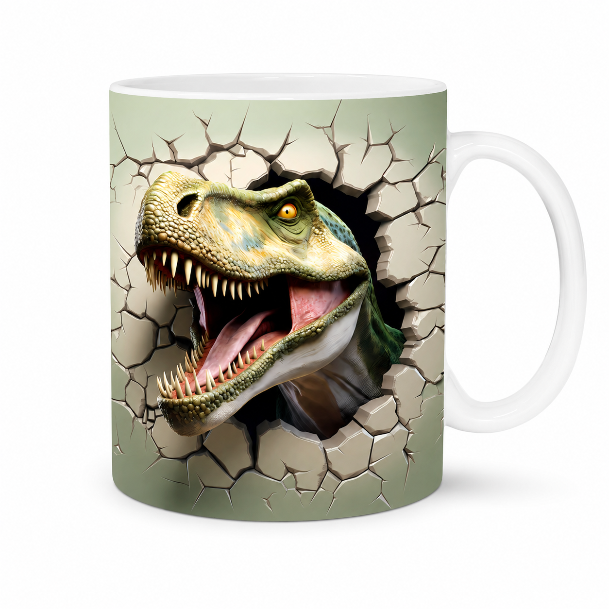 ডাইনোসর সিরামিক কফি মগ, 3D T-Rex ডিজাইন