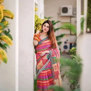 ব্লাউজ পিসসহ ডিজিটাল প্রিন্ট শাড়ি