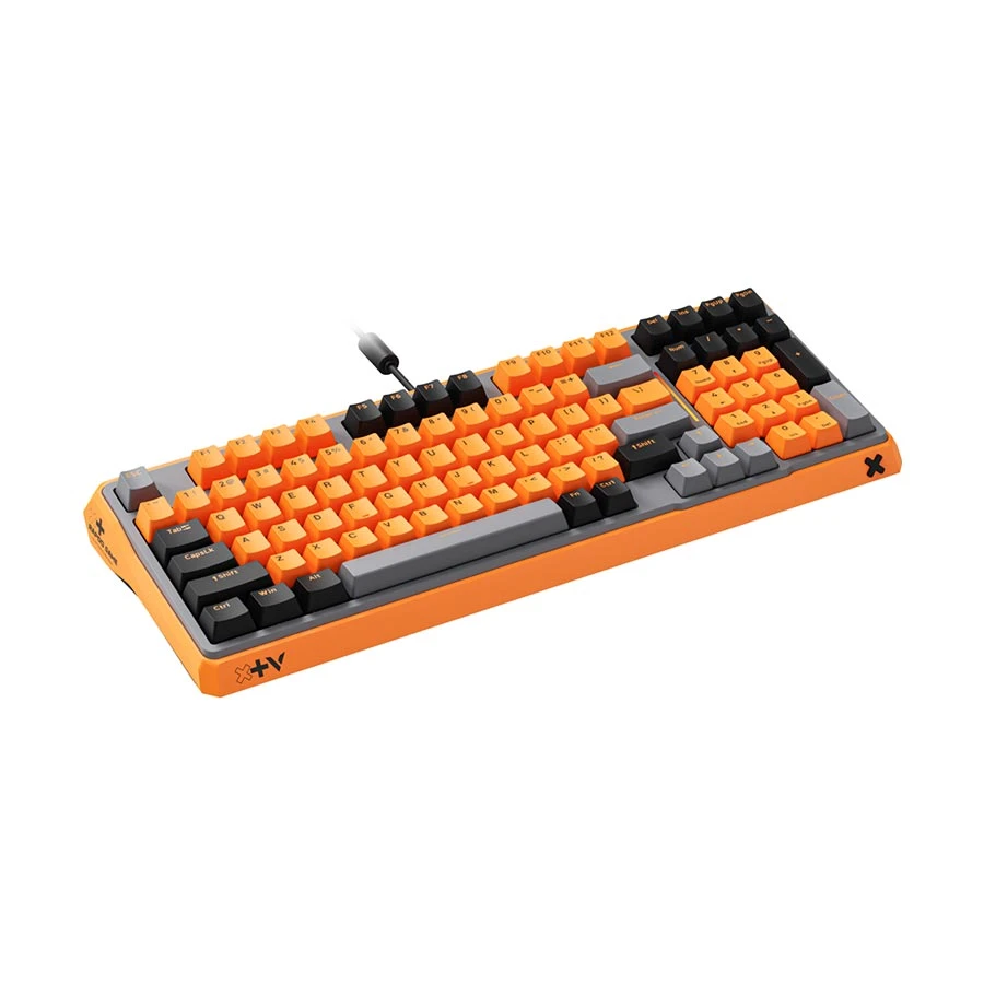 Rapoo ESK750-98 RGB Wired Red Switch Mechanical Keyboard Orange Gray