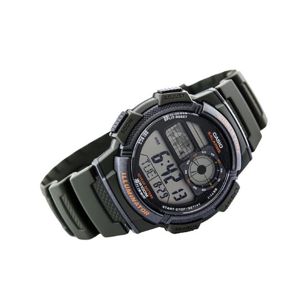 Casio AE-1000W-3AVDF World Time Multifunction Fiber Belt Watch