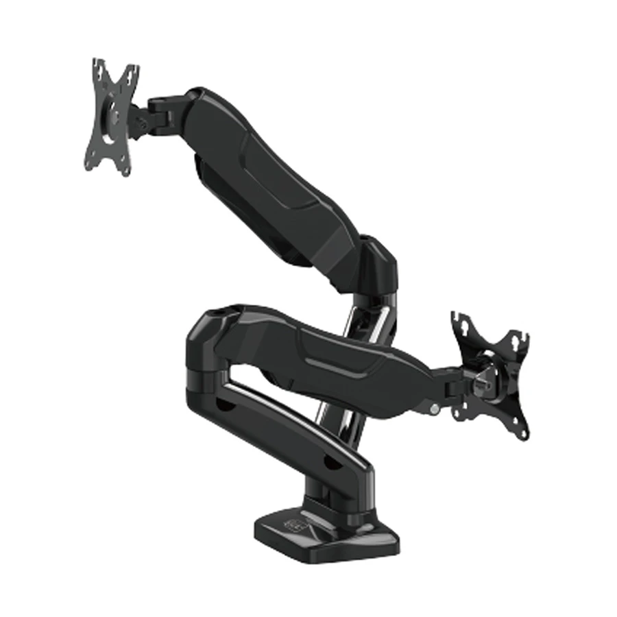 Kaloc KLC V28 17-27 Inch Dual Arm Gas Spring Monitor Desk Mount