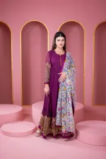 জর্জেট এমব্রয়ডারি লেহেঙ্গা পার্টি ড্রেস, ফ্রি সাইজ 46 পর্যন্ত, 6 রং