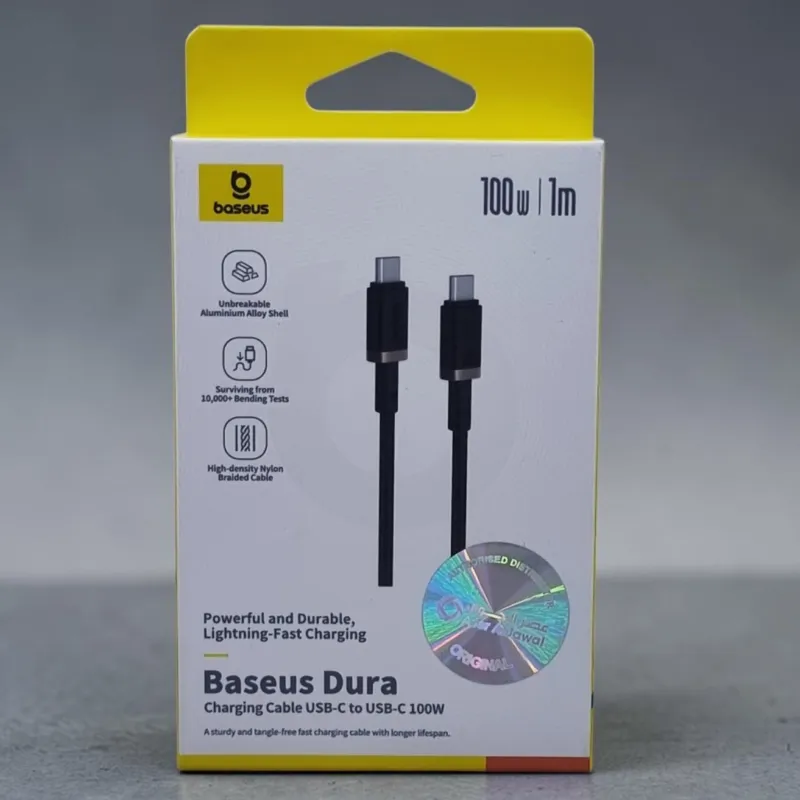Baseus Dura USB-C to USB-C 100W চার্জিং ক্যাবল, 1 মিটার