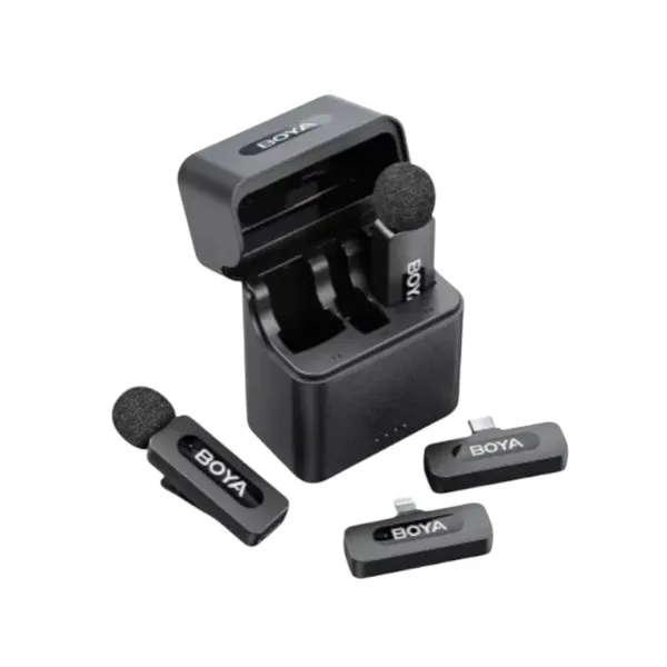 BOYA BY-V3 Combo 2.4GHz ডুয়াল চ্যানেল ওয়্যারলেস মাইক্রোফোন সিস্টেম (Android ও iOS)