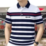 ছেলেদের স্ট্রাইপ PK কটন পোলো শার্ট, 210 GSM, 3 রঙে